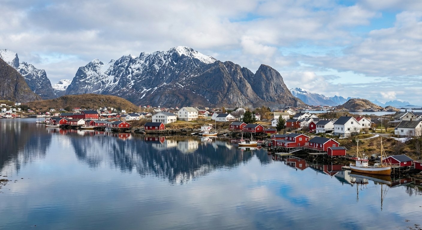 Malerisches Fischerdorf Reine auf den Lofoten